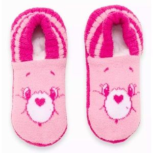 Care Bears Pink Cozy Slipper Socks Women Size 4-10 NWT
